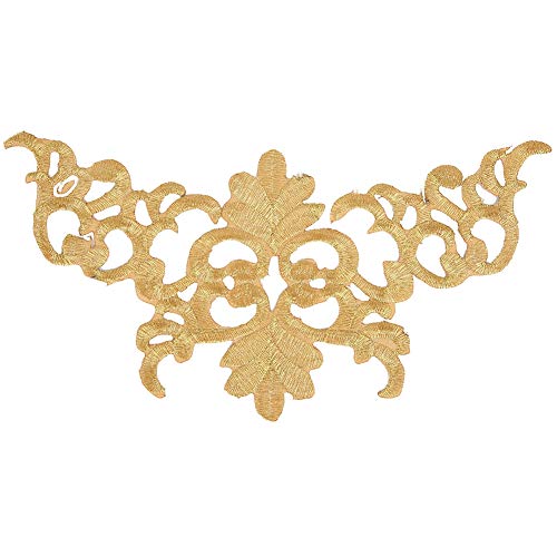 Haofy Sticked Patch DIY Clothing Decor, Nähen Bastelapparat Accessoires mit Goldenem Feng Wort, für Pagode Form Silber (Turmform golden) von Haofy