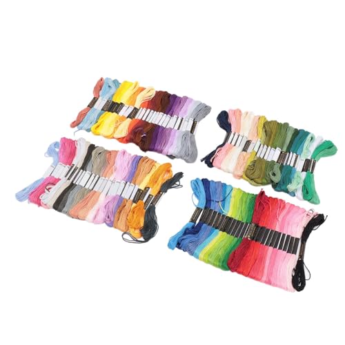 Haofy Stickerei Zahnseide, 100 Skeins Polyester Faden mit Lebendigen Farben für Kreuz Stich Handwerk Nähen und DIY Kunstprojekte Haofy Stickerei Zahnseide, 100 Skeins Polyester Faden mit Lebendigen Farben für Kreuz Stich Handwerk Nähen und DIY Kunstprojekte von Haofy