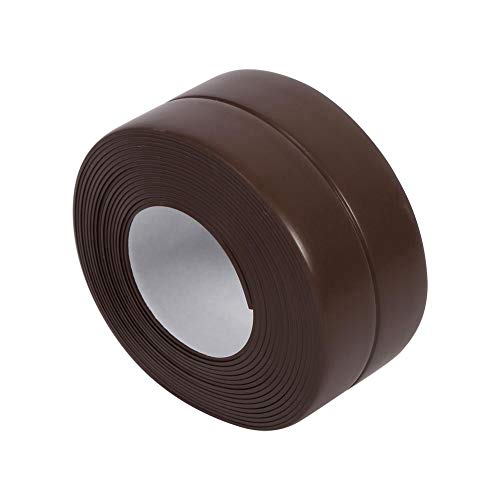 Haofy Wand Dichtungsband, 3,2m Selbstklebende PVC Fugendichtungsband Dichtband, Wasserdichte Flexibel Fugenband Klebeband für Küche Badezimmer Badewanne Waschbecke Toilette Fenster Türen, Braun 22mm von Haofy