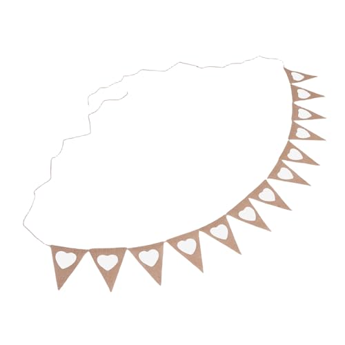 Haofy White Love Heart Flag Banner Rustikale Dreieckige Wimpelschnur für Hochzeitsdekor, Brautdusche für DIY -Enthusiasten Event Planer Haofy White Love Heart Flag Banner Rustikale Dreieckige Wimpelschnur für Hochzeitsdekor, Brautdusche für DIY -Enthusiasten Event Planer von Haofy