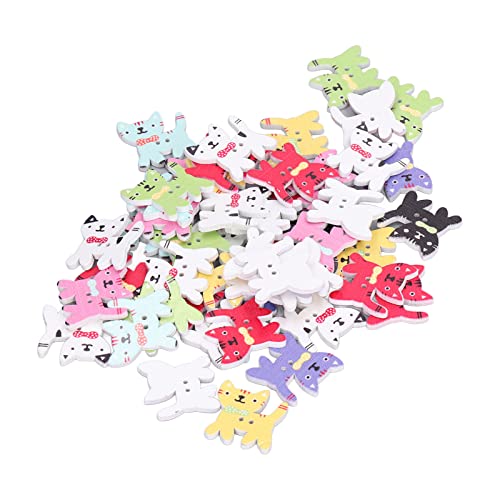 Holzknöpfe, 100pcs Schöne Katzenform Nähknöpfe 2 Löcher für DIY -Kunsthandwerk, Leichtes Material, Einfach zu Bedienen, Packen für Dekorative Stoffe, die Kleidung mit Kleber, Klebeband, Nähen, Holzknöpfe, 100pcs Schöne Katzenform Nähknöpfe 2 Löcher für DIY -Kunsthandwerk, Leichtes Material, Einfach zu Bedienen, Packen für Dekorative Stoffe, die Kleidung mit Kleber, Klebeband, Nähen, von Haofy