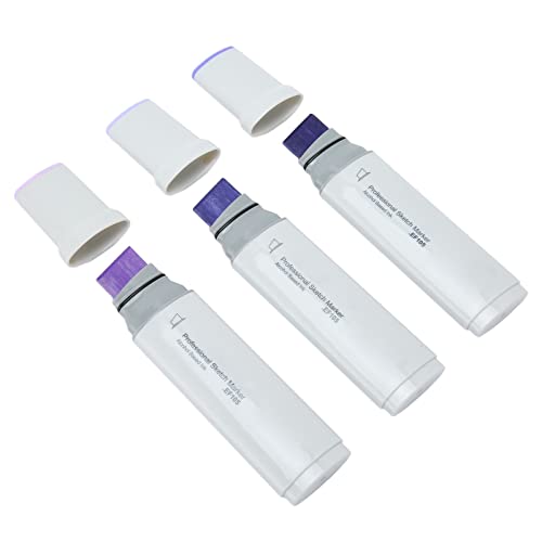 Jumbo-Marker, 3-teiliges Professionelles, Schnell Trocknendes, Langlebiges Farbmarker-Set Zum Malen (Blau Lila) von Haofy