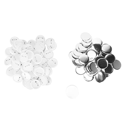 Leere Runde Abzeichenknopfteile DIY Button Maker Lieferungen, 100 Sets für Festivals Camp Badges School Awards Aktionen (58MM) von Haofy