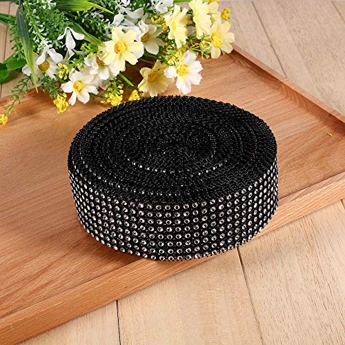 Mesh-Band, 3 Farben 8 Reihen 10 Yard Hot Trimmbare Mesh Ribbon Funkeln Strass Kristall Warp Mesh Band Warp Strass (#1) von Haofy