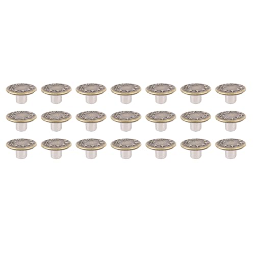 Metallhosen -Taste -Set Haltbarer Ersatz für Hüte mit 50 Sätzen Edelstahlsternblätter Bronzefarbe von Haofy