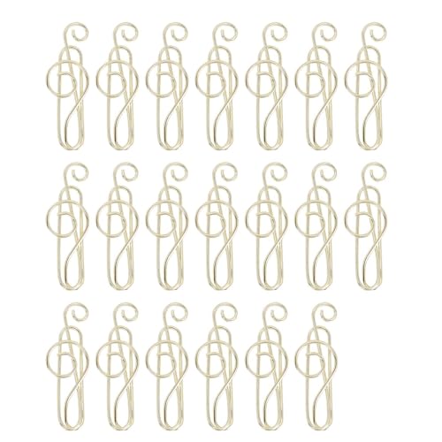 Musik-Bindeformhalterung Tragbarer Eisdraht Handwerk, 20 Stück Musiknotizmodus Und Für Platzvernachlässigungen im Büro und Zuhause und Dokumentorganisation (GOLD) von Haofy