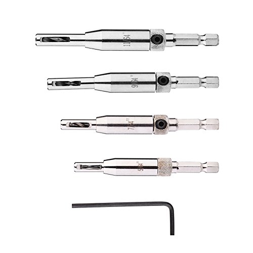 Scharnierbohrer Set, Haofy 4 Stück Selbstzentrierend Bohrer Set, HSS Bohrer Hohe Härte Scharnier Bohrer für Türscharniere für Möbel Küchen Scharniere Holzbearbeitung 5/64" 7/64" 9/64" 11/64" Scharnierbohrer Set, Haofy 4 Stück Selbstzentrierend Bohrer Set, HSS Bohrer Hohe Härte Scharnier Bohrer für Türscharniere für Möbel Küchen Scharniere Holzbearbeitung 5/64" 7/64" 9/64" 11/64" von Haofy