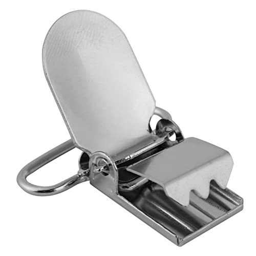 Silbermetall -HAUSPERS -Klammern Schnuller Clips Halter Reparaturteile Accessoire Metall -Hosenträger Clips Ersatz Schwere Robuste Verbindungsklammern Clips (25mm) von Haofy