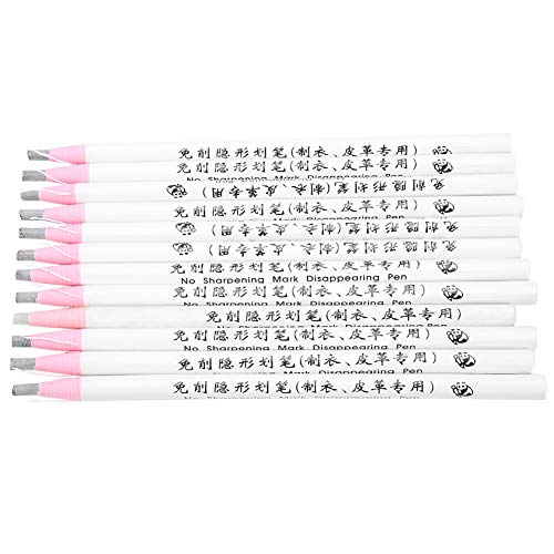 Stoff Löschbarer Stift, 12-pcs-Nähmarking Schneidereisen Sicheres und Ungiftiges Material, Klare Linien Verblassen oder Verschwinden Sofort mit Dampfeisen, Holz, Leder, Kleidungsindustrie Stoff Löschbarer Stift, 12-pcs-Nähmarking Schneidereisen Sicheres und Ungiftiges Material, Klare Linien Verblassen oder Verschwinden Sofort mit Dampfeisen, Holz, Leder, Kleidungsindustrie von Haofy
