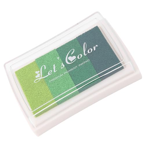 Tintenkissen Niedliche Farbstempelstempel Inkpad für Stempelstempel Sammelalbum, Sicheres Umweltfreundliches Material für -Fotoalbum, Grußkarten, Grußkarten (Grüner Gradient) von Haofy