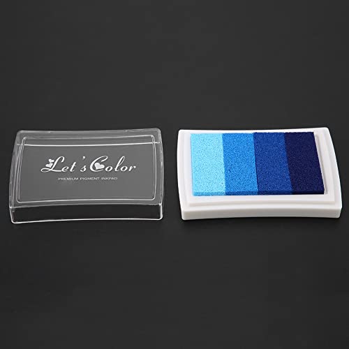 Tintenkissen Niedliche Farbstempelstempel Inkpad für Stempelstempel Sammelalbum, Sicheres Umweltfreundliches Material für -Fotoalbum, Grußkarten, Grußkarten (blauer Farbverlauf) von Haofy
