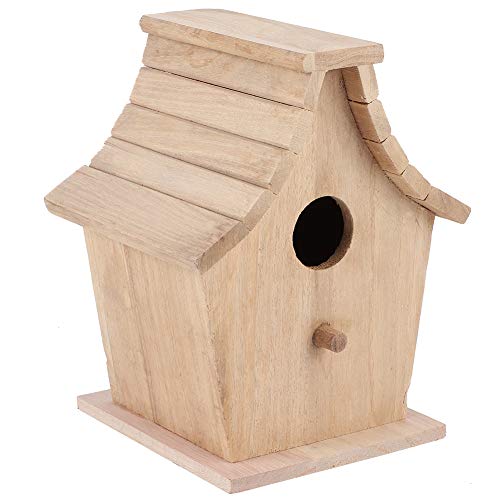 Vogelhaus aus Holz, Unvollendeter Vogelnistkasten, DIY Holz Vogelhaus Zuchtbox, Hängendes Vogelhaus für Papageien Wellensittich Kleine Vögel, Heimtierbedarf von Haofy