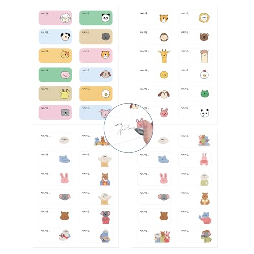 720 Stück wasserdichte Namensetiketten, Klassenzimmer-Essentials, Allzweck-Etiketten für Flaschen, bunte Namensschild-Aufkleber, geeignet für Kindertagesstätte (bunt, 720) von Haohai