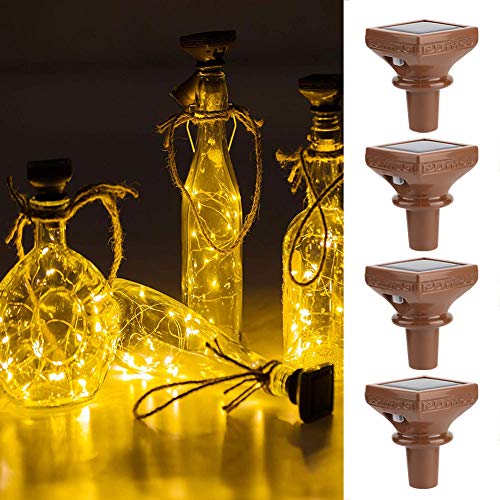 4Er Pack Weinflasche Lichter mit Kork 2M 20 Leds Kupferdraht Schnur Lichterketten für Weihnachtsferien Hochzeit Geburtstag Schlafzimmer Ndoor Outdoor-Dekor 4Er Pack Weinflasche Lichter mit Kork 2M 20 Leds Kupferdraht Schnur Lichterketten für Weihnachtsferien Hochzeit Geburtstag Schlafzimmer Ndoor Outdoor-Dekor von Haokaini