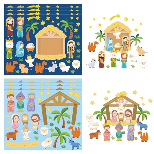 Haooryx 50 Stück Ostern Weihnachtskrippe Aufkleber Geburt Jesus Mix and Match Aufkleber für Krippe Party Supplies Kinder Geburtstag Party Geschenk Kirche Motto Party Spiel Schule Bildung Spielzeug Haooryx 50 Stück Ostern Weihnachtskrippe Aufkleber Geburt Jesus Mix and Match Aufkleber für Krippe Party Supplies Kinder Geburtstag Party Geschenk Kirche Motto Party Spiel Schule Bildung Spielzeug von Haooryx