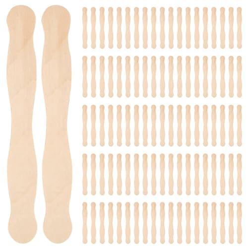Haopeuk 8-Fächergriffe Oder Holzspatel Oder Farbmischpaket, 200 Bastel-Eisstiele für DIY-Bastelzubehör-Set von Haopeuk
