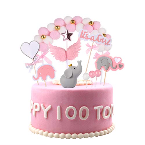 10 Stück Kuchendeko Baby Shower Rosa Tortendeko Mädchen Babyparty Kuchen Topper It's a Girl Kuchen Topper Elefante Kuchen Zubehör Tortendekoration Baby Taufe 10 Stück Kuchendeko Baby Shower Rosa Tortendeko Mädchen Babyparty Kuchen Topper It's a Girl Kuchen Topper Elefante Kuchen Zubehör Tortendekoration Baby Taufe von Haosell