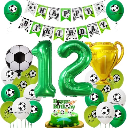 12 Jahr Fussball Geburtstag Deko, 12 Jahr Jungen Fußball Luftballons, 12 Geburtstag Deko, Luftballon 12. Grün, 12. Luftballon, Ballon 12 Junge 12 Jahr Fussball Geburtstag Deko, 12 Jahr Jungen Fußball Luftballons, 12 Geburtstag Deko, Luftballon 12. Grün, 12. Luftballon, Ballon 12 Junge von Haosell