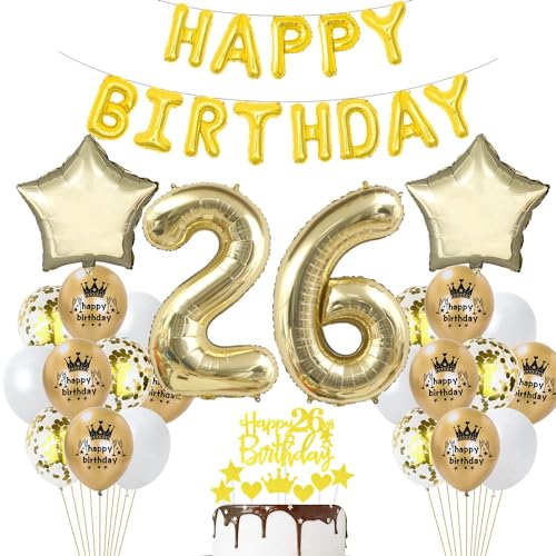 26 Geburtstag Frau Deko Luftballon 26. Geburtstag Deko Gold 26 Jahre Party Dekoration Champagner Gold 26 Mann Frau Geburtstagsdeko 26 Jahre Luftballon 26 Gold Weiß Gold 26 Geburtstag Frau Deko Luftballon 26. Geburtstag Deko Gold 26 Jahre Party Dekoration Champagner Gold 26 Mann Frau Geburtstagsdeko 26 Jahre Luftballon 26 Gold Weiß Gold von Haosell