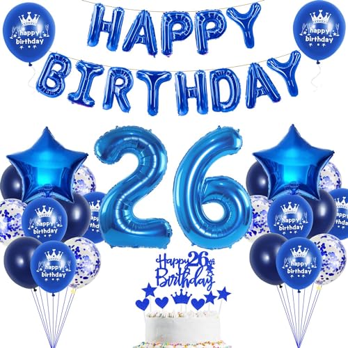 26. Geburtstag Dekoration Blau 26. Geburtstag Deko Mann Blau Tortendeko 26 Jahre Mann Party Deko Blau Luftballon 26 Blau 26 Frau Ballon Marineblau 26. Geburtstag Dekoration Blau 26. Geburtstag Deko Mann Blau Tortendeko 26 Jahre Mann Party Deko Blau Luftballon 26 Blau 26 Frau Ballon Marineblau von Haosell