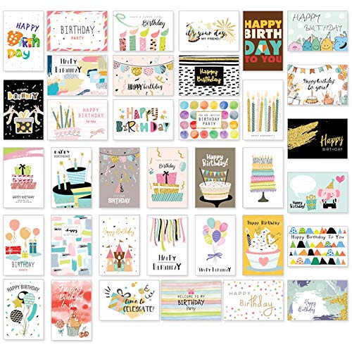 36 Geburtstagskarten set mit umschlag, Geburtstagskarte Grusskarte Glückwunschkarte geburtstagskarten für kinder, 36 Designs Premium Grusskarte zum Geburtstag Klappkarten mit Briefumschlag 36 Geburtstagskarten set mit umschlag, Geburtstagskarte Grusskarte Glückwunschkarte geburtstagskarten für kinder, 36 Designs Premium Grusskarte zum Geburtstag Klappkarten mit Briefumschlag von Haosell