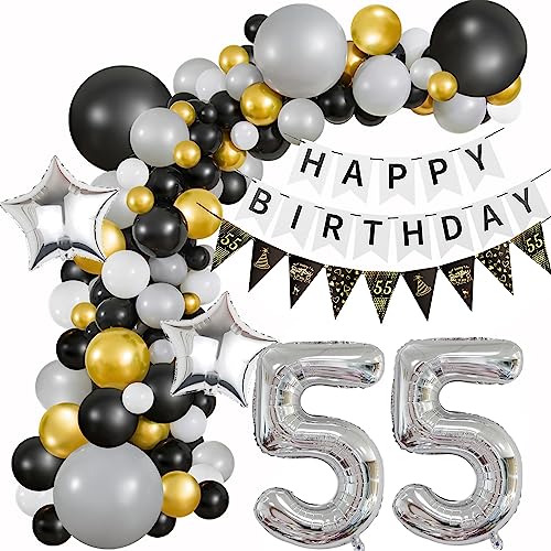 55 Geburtstag Deko Frauen 55 Jahr Geburtstag Schwarz Grau Gold Geburtstagsdeko 55 Luftballon Männer Deko 55 Geburtstag Ballon Girlande 55 Luftballons Girlande Schwarz Grau Ballon 55 Geburtstag 55 Geburtstag Deko Frauen 55 Jahr Geburtstag Schwarz Grau Gold Geburtstagsdeko 55 Luftballon Männer Deko 55 Geburtstag Ballon Girlande 55 Luftballons Girlande Schwarz Grau Ballon 55 Geburtstag von Haosell