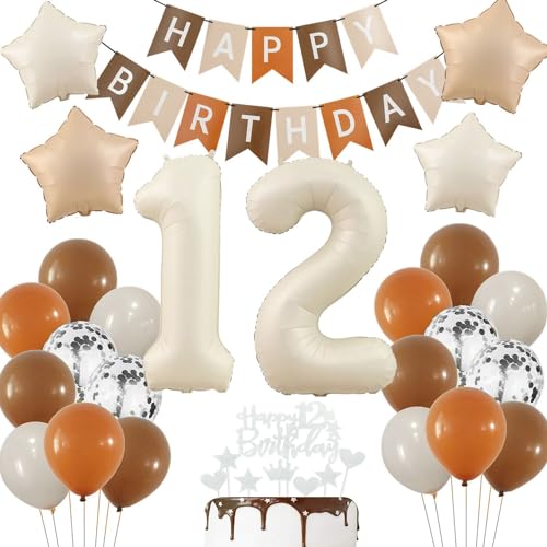 Deko 12. Geburtstag Mädchen, Boho 12. Luftballon Beige, Luftballon 12 Jahre Geburtstag Creme, Beige Ballon 12. Geburtstag, Luftballons Braun 12 Geburtstag Deko, 12 Jahr Geburtstagdeko Beige Junge Deko 12. Geburtstag Mädchen, Boho 12. Luftballon Beige, Luftballon 12 Jahre Geburtstag Creme, Beige Ballon 12. Geburtstag, Luftballons Braun 12 Geburtstag Deko, 12 Jahr Geburtstagdeko Beige Junge von Haosell