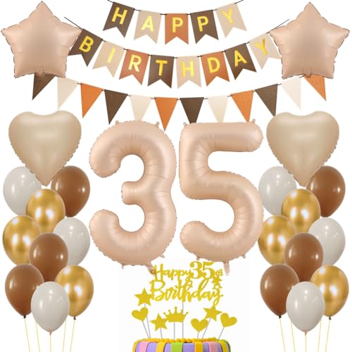 Luftballon 35. Geburtstag Deko, 35 Jahr Beige Braun Luftballon, Geburtstagsdeko 35 Jahre Braun Beige, Ballon 35. Geburtstag Frau Mann, Luftballons Zahl 35 für Frauen Männer, 35. Party Deko Luftballon 35. Geburtstag Deko, 35 Jahr Beige Braun Luftballon, Geburtstagsdeko 35 Jahre Braun Beige, Ballon 35. Geburtstag Frau Mann, Luftballons Zahl 35 für Frauen Männer, 35. Party Deko von Haosell