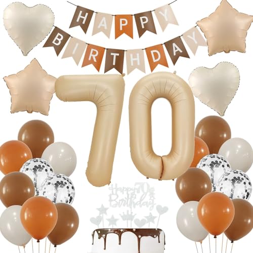Luftballon 70 Geburtstag Creme, Luftballon 70 Geburtstag Nude, 70 Geburtstag Deko, 70 Geburtstag Frau Mann, Beige 70 Ballon Deko, 70. Geburtstag Dekorationen, Boho 70 Luftballon Beige von Haosell