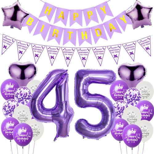 Luftballons 45. Geburtstag Dekoration Lila, 45. Geburtstag Dekoration Frau, Ballons 45 Zahl Lila, Frauen 45. Party Deko, Ballon 45. Frau , Deko 45. Ballon Luftballons 45. Geburtstag Dekoration Lila, 45. Geburtstag Dekoration Frau, Ballons 45 Zahl Lila, Frauen 45. Party Deko, Ballon 45. Frau , Deko 45. Ballon von Haosell
