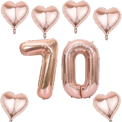 Roségold Zahlen Luftballon 70 +6 pcs herz Heliumballon 70. Geburtstag Deko für Frauen,40" Roségold Riesen Folienballon 70 für 70 Jahre Geburtstag deko, Roségold Helium Zahlenballon 70 Roségold Zahlen Luftballon 70 +6 pcs herz Heliumballon 70. Geburtstag Deko für Frauen,40" Roségold Riesen Folienballon 70 für 70 Jahre Geburtstag deko, Roségold Helium Zahlenballon 70 von Haosell