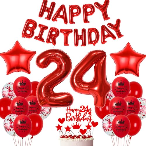 Rot 24. Geburtstag Deko Luftballon 24 Geburtstag Frau Rot 24. Ballons Party Deko Frau 24 Jahre Geburtstagsdeko Rot Ballon 24 Luftballons Junge 24. Party Dekoration Rot Rot 24. Geburtstag Deko Luftballon 24 Geburtstag Frau Rot 24. Ballons Party Deko Frau 24 Jahre Geburtstagsdeko Rot Ballon 24 Luftballons Junge 24. Party Dekoration Rot von Haosell