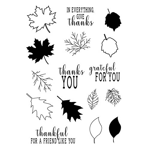 Ahornblätter Klare Briefmarken Herbstkarten Baumblatt Segen Silikonstempel Für Kartenherstellung Und Diy Scrapbooking von Haowul