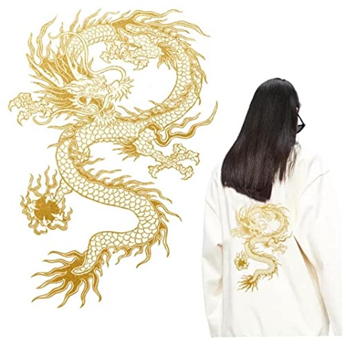 Gold Patch Bestickter Applikations Patch Chinese Nähen Oder Eisen Auf Flecken Für Diy Chinese Kostüm, Jacken, Kleidung, von Haowul