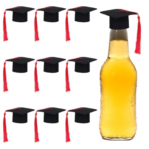 Haowul 10 Stück Mini-abschlusskappen-Dekorationen, Klasse 2025, Kleine Schwarze Absolventenhüte Quasten, Cupcake-Topper, Weinflaschen-Dekoration Für Schule, College, Party, Kleine Geschenke, Haowul 10 Stück Mini-abschlusskappen-Dekorationen, Klasse 2025, Kleine Schwarze Absolventenhüte Quasten, Cupcake-Topper, Weinflaschen-Dekoration Für Schule, College, Party, Kleine Geschenke, von Haowul