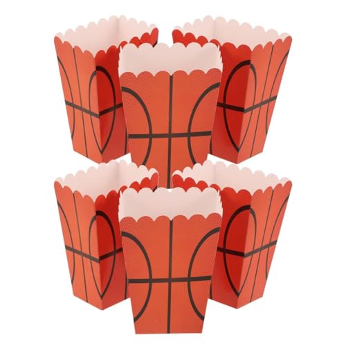 Haowul 24 Stück Basketball-popcornboxen, Basketball-Popcorn-geschenkboxen, Popcorn-Eimer, Pommes-behälter, Popcorn-leckerli-Boxen Für Filmabend, Süßigkeiten, Party von Haowul