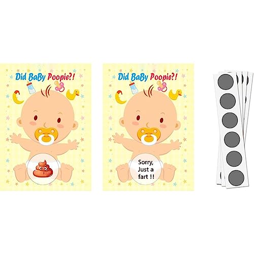 Haowul Babyparty -Spiele, 24 Pcs Kratzten Spielkarten, Babyparty -verlosungskartenspiel, Türpreise, Babyparty -aktivität Und Idee, Lustige Partygefallen von Haowul