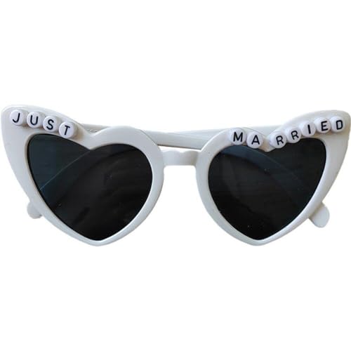 Haowul Braut-sonnenbrille, Just Married-brille, Vintage-sonnenbrille, Junggesellenabschieds-sonnenbrille, Junggesellinnenabschieds-zubehör Für Reisen von Haowul