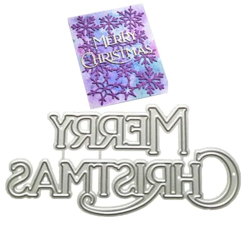 Haowul Frohe Weihnachten Metall-stanzformen, Hohle Frohe Weihnachten-Buchstaben, Stanzformen, Schablonen, DIY, Scrapbooking, Album, Dekorative Prägung, Papier, Kartenherstellung Haowul Frohe Weihnachten Metall-stanzformen, Hohle Frohe Weihnachten-Buchstaben, Stanzformen, Schablonen, DIY, Scrapbooking, Album, Dekorative Prägung, Papier, Kartenherstellung von Haowul