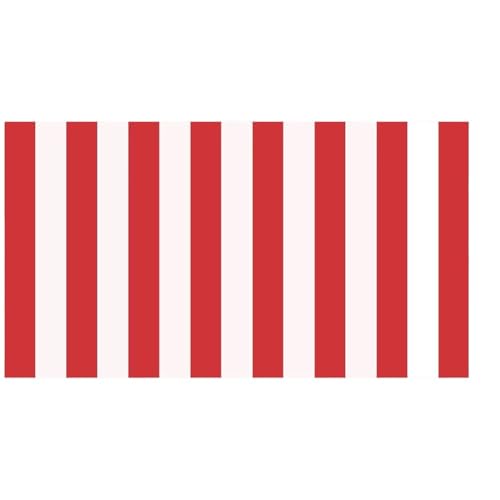 Haowul Rot-weiß Gestreifte Tischdecken, Karnevals-Zirkus-tischdecke, Einweg-tischdecken Roten Streifen Für Karnevals-mottopartys, Filmabende, Geburtstage, 137,2 X 274,3 cm von Haowul