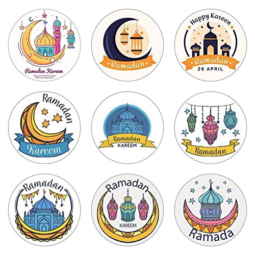 Ramadan Mubarak Aufkleber 1 Set Süße Tränenaufkleber Geschenk Sticker Islamic Muslim Eid A-fitr Dekoration Lieferungen von Haowul