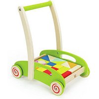 Hape E0371A Bau-Wagen mit Holzklötzchen Bausteine von Hape