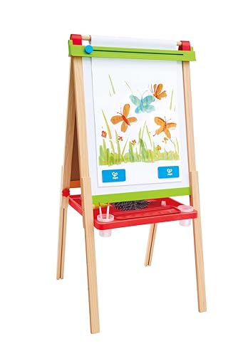 Hape Little Artist's Staffelei | Doppelseitige, verstellbare Kunststaffelei mit Whiteboard, Kreidetafel und Papierrolle | Inklusive Farben, Pinsel, Marker, Kreide und Ablageschale für Kunstbedarf Hape Little Artist's Staffelei | Doppelseitige, verstellbare Kunststaffelei mit Whiteboard, Kreidetafel und Papierrolle | Inklusive Farben, Pinsel, Marker, Kreide und Ablageschale für Kunstbedarf von Hape