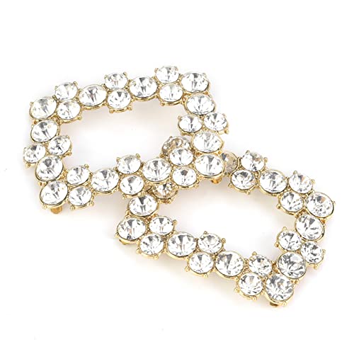 Hapivida 2 Stück Kristall Schuhclips, Hochzeit Strass Schuhclips Schuhschmuck Schnalle Abnehmbare Schuhdekoration, Schmuck Schuhzubehör für High Heels, Fibeln, Gürtel, DIY Bastelzubehör(#1) von Hapivida