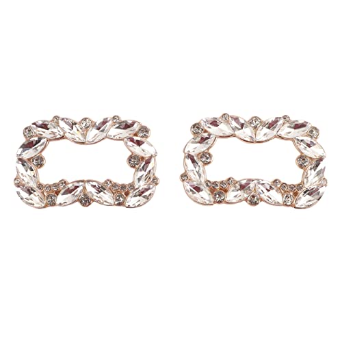 2 Stück Kristall Schuhclips, Hochzeit Strass Schuhclips Schuhschmuck Schnalle Abnehmbare Schuhdekoration, Schmuck Schuhzubehör für High Heels, Fibeln, Gürtel, DIY Bastelzubehör(#2) von Hapivida