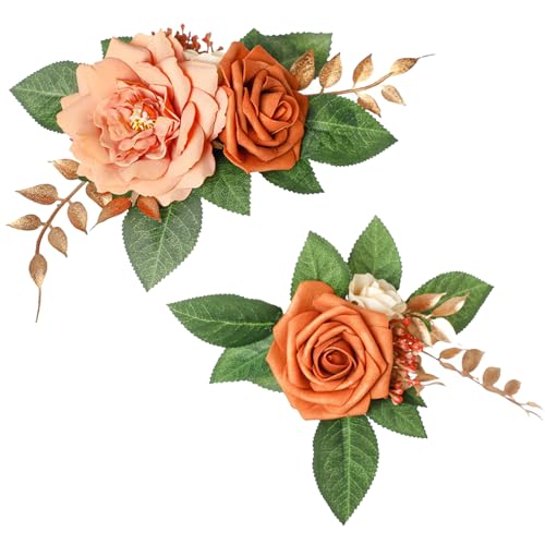 2 Stück Kuchen Topper Blumen, Kuchen Ieren Orange Rosenblumen Vorhergemäß Vintage Künstliche Seidenblumen Gefälschte Blumen für Geburtstag Hochzeit Home Ation 2 Stück Kuchen Topper Blumen, Kuchen Ieren Orange Rosenblumen Vorhergemäß Vintage Künstliche Seidenblumen Gefälschte Blumen für Geburtstag Hochzeit Home Ation von Hapivida