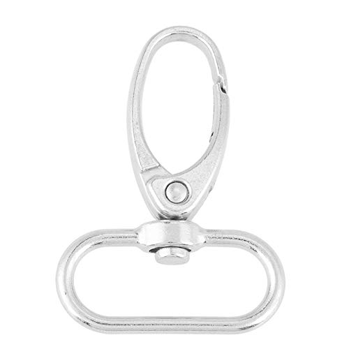 20 Stück Karabinerhaken Schlüsselanhänger, Zinklegierung 360° Drehbare Karabiner Schlüsselringe mit D-Ring für DIY Bastelarbeiten, Schmuckherstellung, Handtasche, Haustierleinen(25mm) von Hapivida