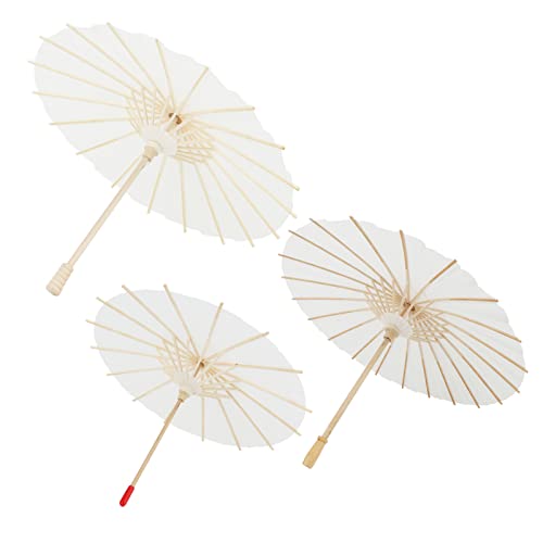 3 Stück Papier Regenschirm Dia 20/30/40cm Weiß Chinesischer Dekorativer Regenschirm Japanischer Hochzeitsschirm DIY Malerei Sonnenschirm für Schulparty, Foto, Cosplay 3 Stück Papier Regenschirm Dia 20/30/40cm Weiß Chinesischer Dekorativer Regenschirm Japanischer Hochzeitsschirm DIY Malerei Sonnenschirm für Schulparty, Foto, Cosplay von Hapivida