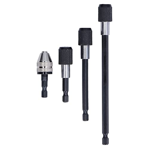 3-teiliger 1/4-Zoll Sechskantschaft Schraubendreher Bithalter mit 1-teiligem Schnellbohrfutter, Magnetischem Adapter Verlängerungs Set für Schrauben, Muttern 3-teiliger 1/4-Zoll Sechskantschaft Schraubendreher Bithalter mit 1-teiligem Schnellbohrfutter, Magnetischem Adapter Verlängerungs Set für Schrauben, Muttern von Hapivida