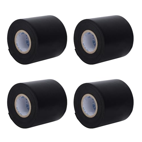 4 Stück Isolierband für Klimaanlage 11m × 6cm PVC Wickelband Klimaanlagen Rohrband Klebeband Rohrbinderiemen zum Schutz, Bündeln und Reparieren von Kabeln (Schwarz) von Hapivida